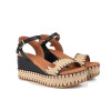 Sandalias con cuña Popa Arambol Galeria en negro para mujer