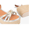 Sandalias con cuña Popa Tampa en Plata y Oro para mujer