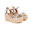 Sandalias con cuña Popa Tampa en Plata y Oro para mujer