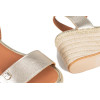 Sandalias con cuña Popa Arambol Laminado en oro para muj
