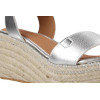 Sandalias con cuña Popa Arambol Laminado en plata  para mujer