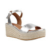 Sandalias con cuña Popa Arambol Laminado en plata  para mujer