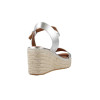 Sandalias con cuña Popa Arambol Laminado en plata  para mujer