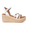 Sandalias con cuña Popa Albany Cuerda en blanco para mujer