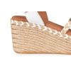 Sandalias con cuña Popa Albany Cuerda en blanco para mujer