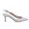 Zapatos de salón destalonado Menbur DIANA 24407 en plata mujer