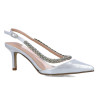 Zapatos de salón destalonado Menbur DIANA 24407 en plata mujer