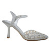 Zapatos de tacón destalonda Menbur 26184 en plata