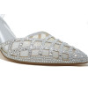 Zapatos de tacón destalonda Menbur 26184 en plata