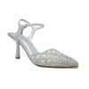 Zapatos de tacón destalonda Menbur 26184 en plata