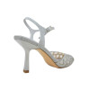 Zapatos de tacón destalonda Menbur 26184 en plata