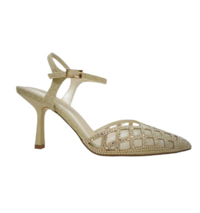 Zapatos de tacón destalonado Menbur 26184 en oro
