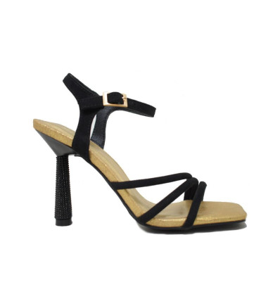 Sandalias de tacón alto Menbur 26230 en negro para mujer
