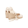 Alpargatas Alhamas Romero hojas A7037 en plata para mujer