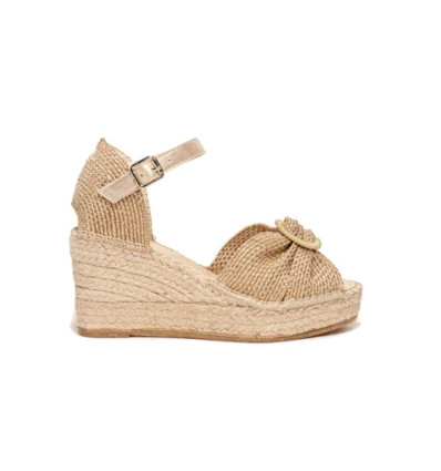 Alpargatas Alhamas Amapola 06900TL5A en color oro para mujer