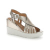 Sandalias con cuña Stonefly Ely 18 en platino para mujer