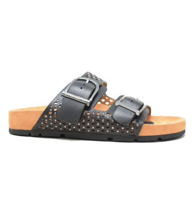 Sandalias planas Stonefly SIBIL W4 en negro para mujer