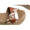 Sandalias con cuña Porronet Diana 3165 en cuero para mujer