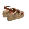 Sandalias con cuña Porronet Diana 3165 en cuero para mujer