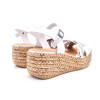 Sandalias con cuña Porronet Diana 3165 en blanco para mujer