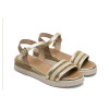 Sandalias planas Porronet Clara 3148 en oro para mujer