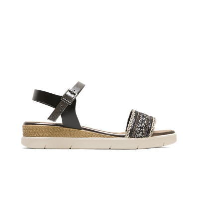 Sandalias planas Porronet Clara 3148 en negro para mujer