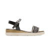Sandalias planas Porronet Clara 3148 en negro para mujer