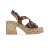 Sandalias con tacón Porronet Zoe 3179 en moka para mujer