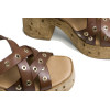 Sandalias con tacón Porronet Zoe 3179 en moka para mujer