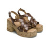 Sandalias con tacón Porronet Zoe 3179 en moka para mujer