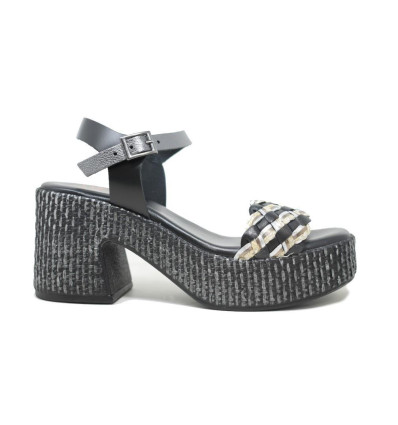 Sandalias con tacón Porronet 3175 en negro para mujer