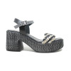 Sandalias con tacón Porronet 3175 en negro para mujer