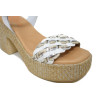 Sandalias con tacón Porronet 3175 en blanco para mujer