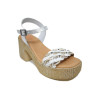 Sandalias con tacón Porronet 3175 en blanco para mujer