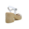 Sandalias con tacón Porronet 3175 en blanco para mujer