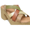 Sandalias con tacón Porronet 3171 en taupe para mujer
