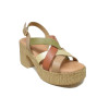 Sandalias con tacón Porronet 3171 en taupe para mujer