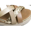 Sandalias con cuña Porronet Bárbara en taupe para mujer
