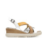 Sandalias con cuña Porronet Bárbara en blanco para mujer