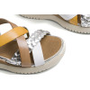 Sandalias con cuña Porronet Bárbara en blanco para mujer