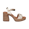 Sandalias de tacón Oh! my Sandals Rosalia 5636 en oro para mujer