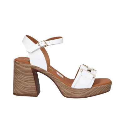Sandalias de tacón Oh! my Sandals Rosalia 5636 en blanco para mujer