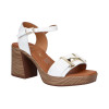 Sandalias de tacón Oh! my Sandals Rosalia 5636 en blanco para mujer