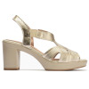 Sandalias de tacón Pitillos 20121 en oro para mujer