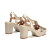 Sandalias de tacón Pitillos 20121 en oro para mujer