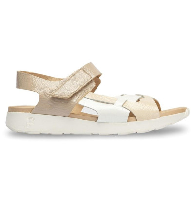 Sandalias cómodas Pitillos 10554 en crema para mujer