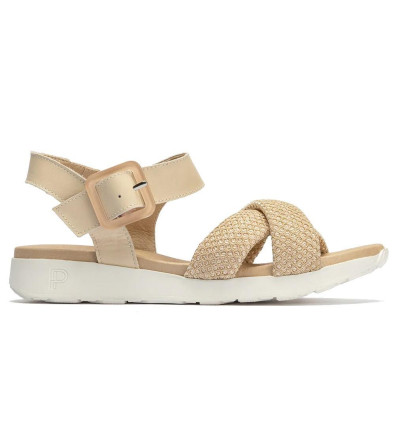 Sandalias cómodoas Pitillos 10550 en beige para mujer