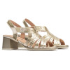 Sandalias con tacón Pitillos 10530 en oro para mujer