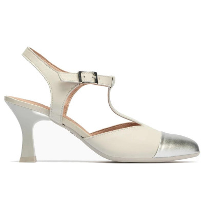 Zapatos de tacón Pitillos 10524 en plata para mujer