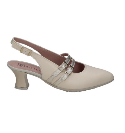 Zapatos de salón destalonados Pitillos 10517 en beige para mujer